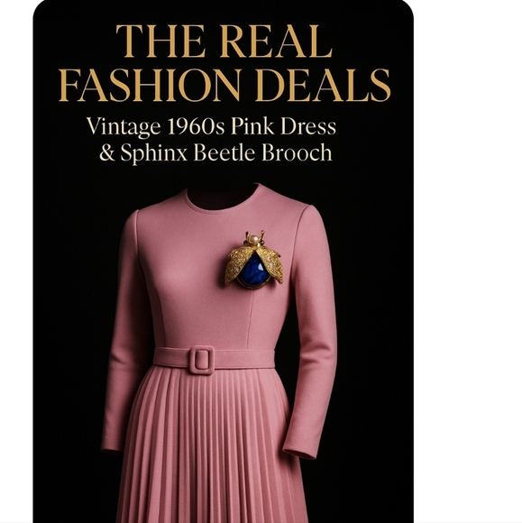 Vintage SPHINX Beetle Brooch Faux Lapis Pearl Rhinestone Bug Insect Pin - Picture 14 of 14